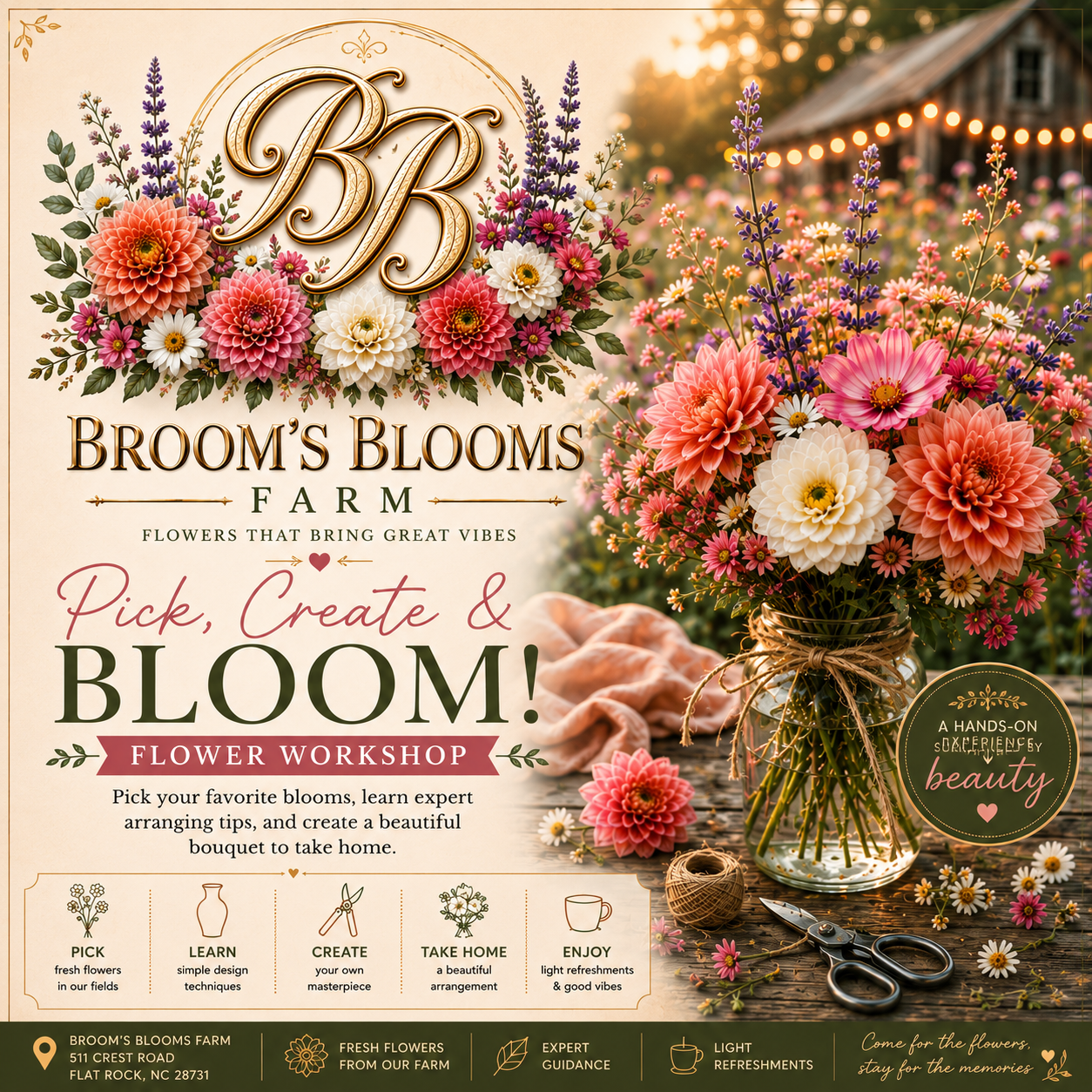 Pick & Arrange Flower Workshop